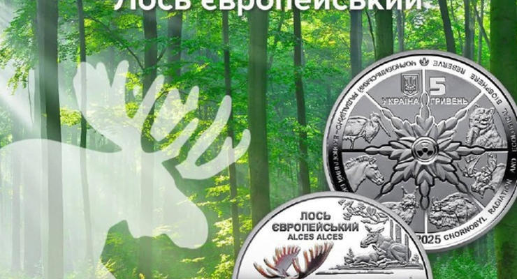Чернобыльская тематика на монете: НБУ выпускает новую памятку с лосем