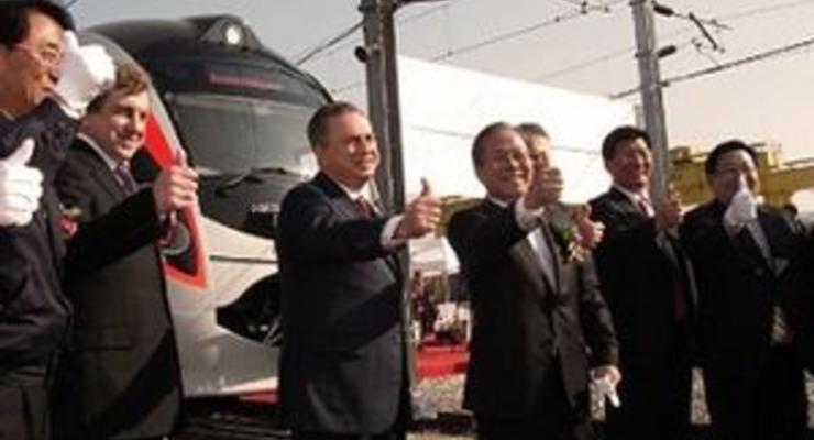 Первый скоростной корейский поезд будут доставлять в Украину по морю 45 дней