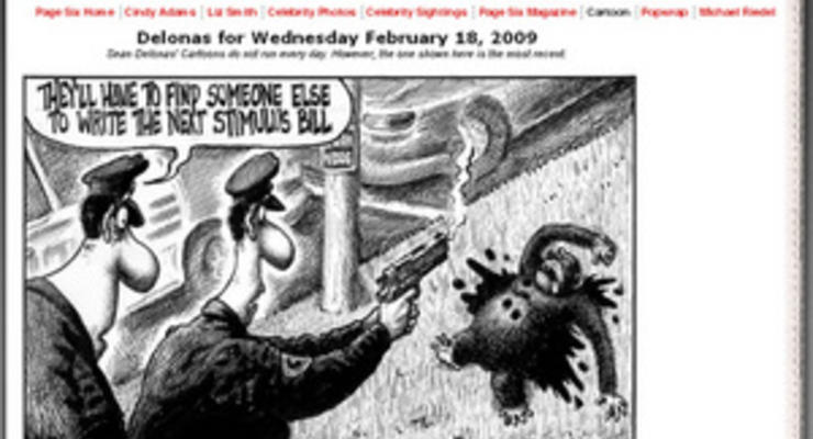 Редактор нью-йоркской газеты ответит за карикатуру, на которой Обама изображен в образе шимпанзе