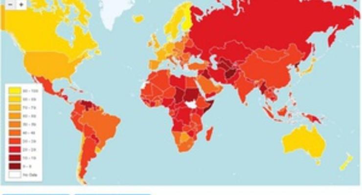 Украина делит с охваченной войной Сирией 144-е место в рейтинге восприятия коррупции
