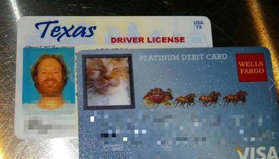 Банк выдал мужчине карту с фотографией его кота (ФОТО)