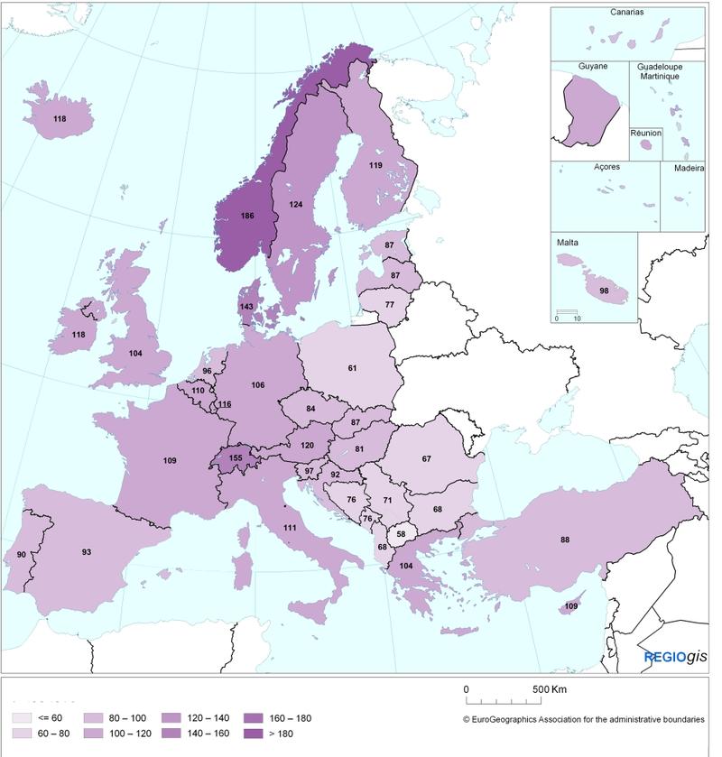 На восток: Где самые дешевые продукты в Европе / Eurostat