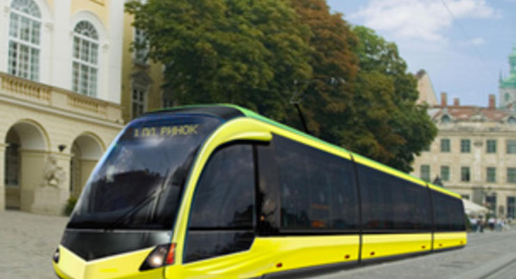 Львовский концерн презентовал первый отечественный трамвай с низким полом