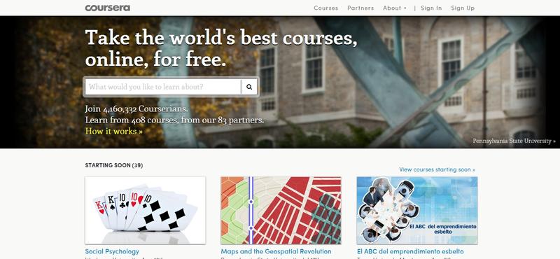 Учимся в Сети: лучшие бесплатные курсы в интернете / Скрин-шот с сайта