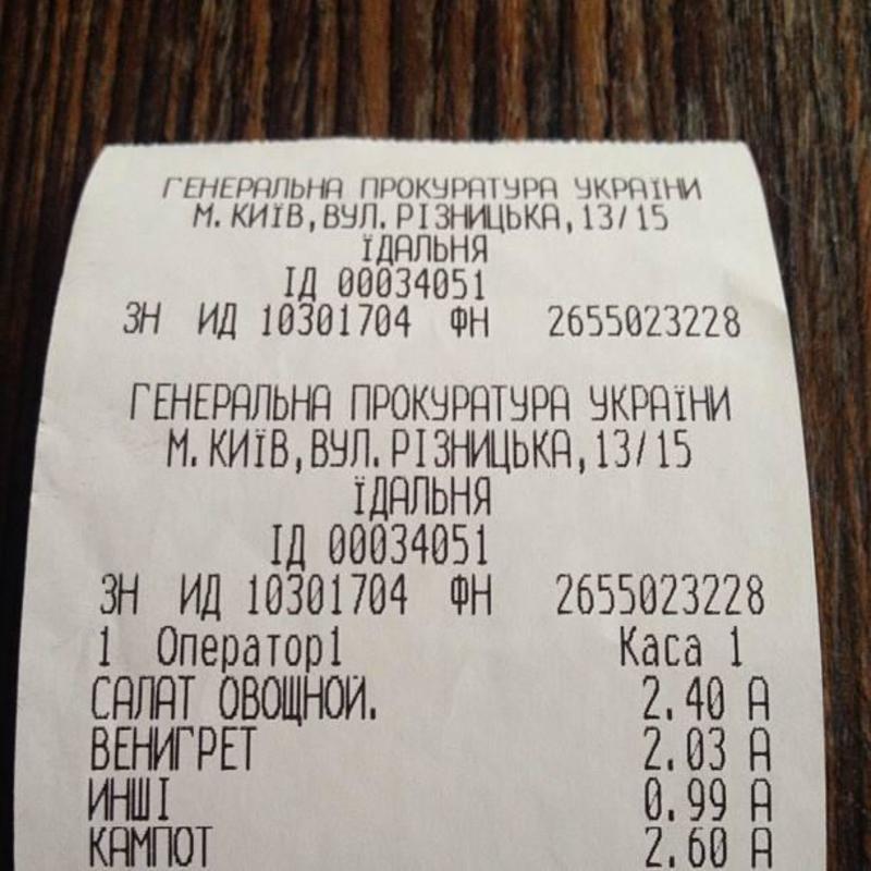 Сколько стоит обед чиновника: меню украинских политиков / facebook.com/BlogerKyiv