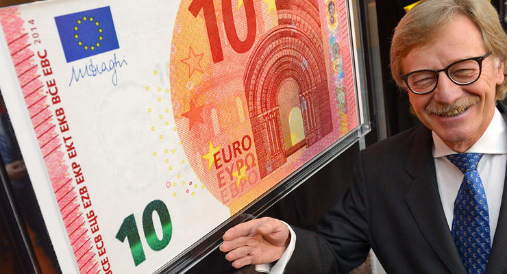Европейский центробанк презентовал новые купюры номиналом 10 евро