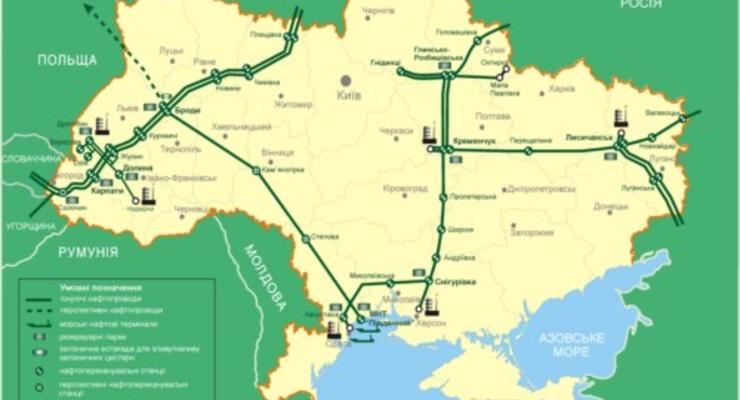 Укртранснафта предложила переработать технологическую нефть из нефтепроводной системы Украины