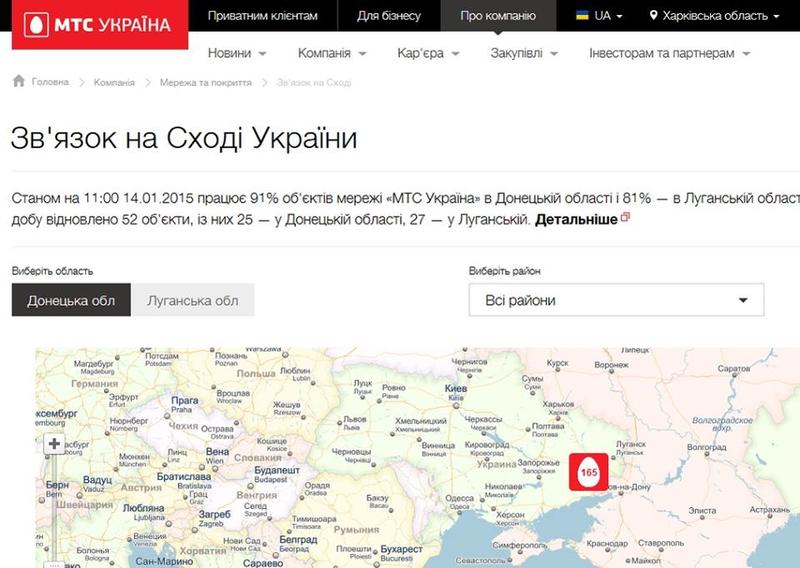 Карта Украины без Крыма на сайте МТС вызвала скандал / facebook.com/prikhodko