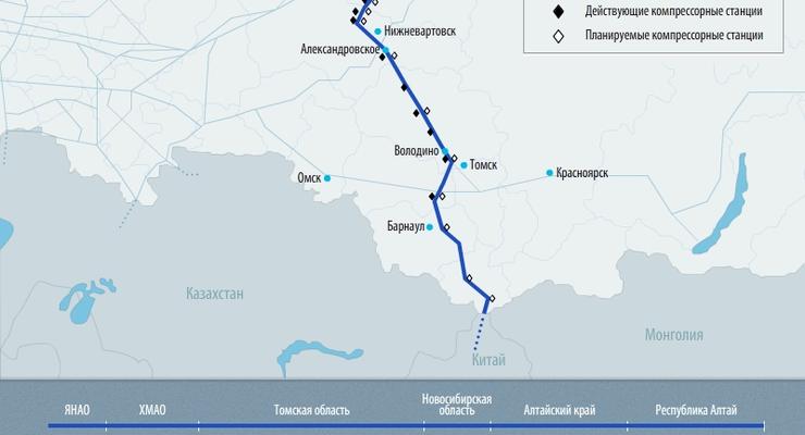 В Газпроме надеются запустить газопровод Алтай после 2020 года