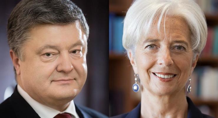 Порошенко обсудил ПриватБанк с главой МВФ