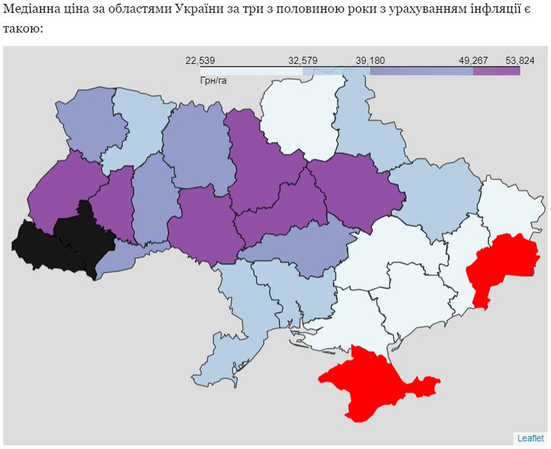 Мораторий на землю: За сколько в Украине продают паи и где - инфографика / voxukraine.org